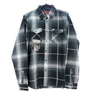 Dixxon Flannel Co. The Vito Button Front Shirt Black / White Large Tall New
